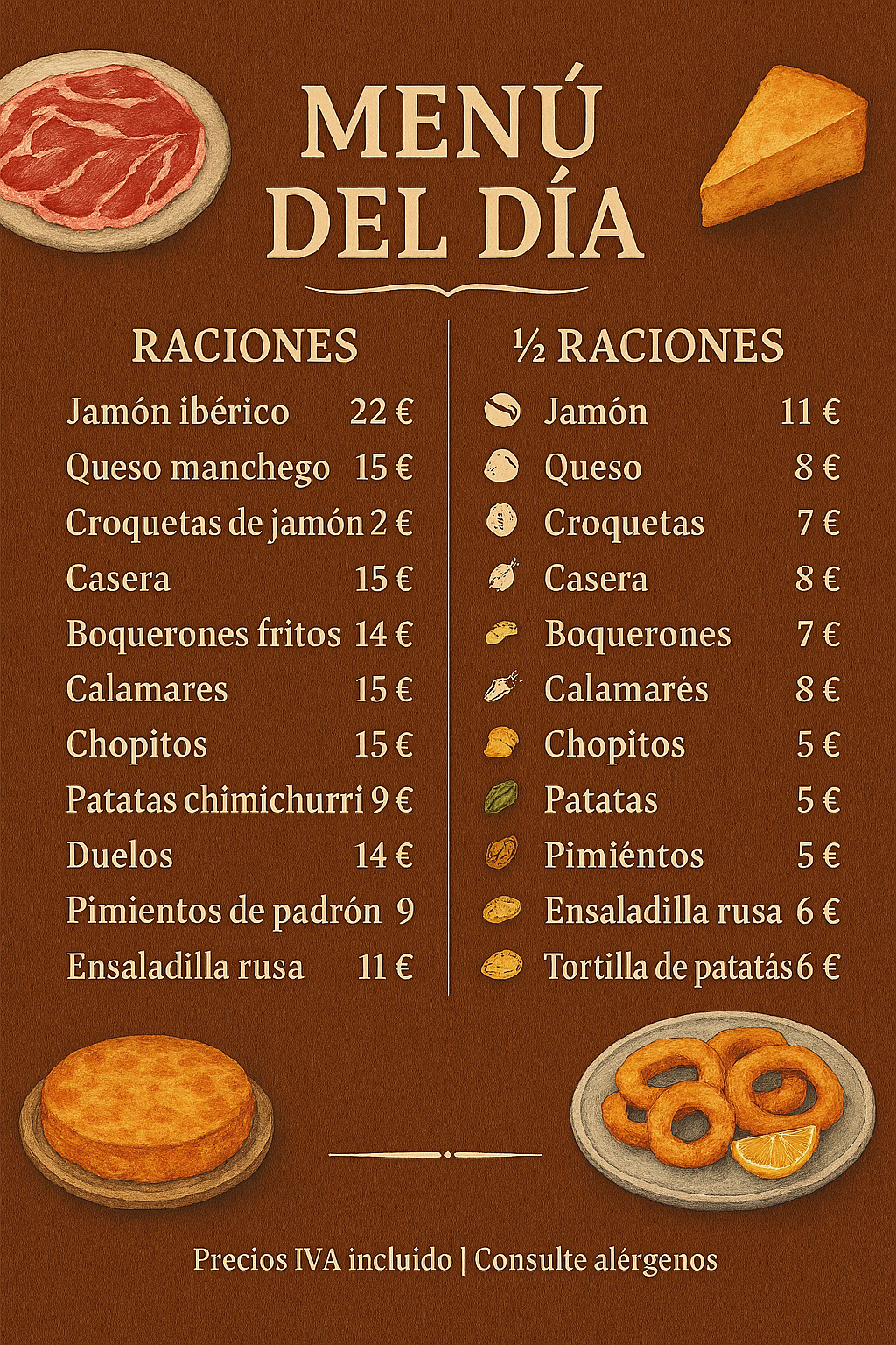 Menú del día