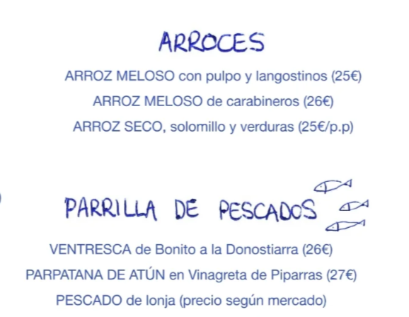 Menú del día