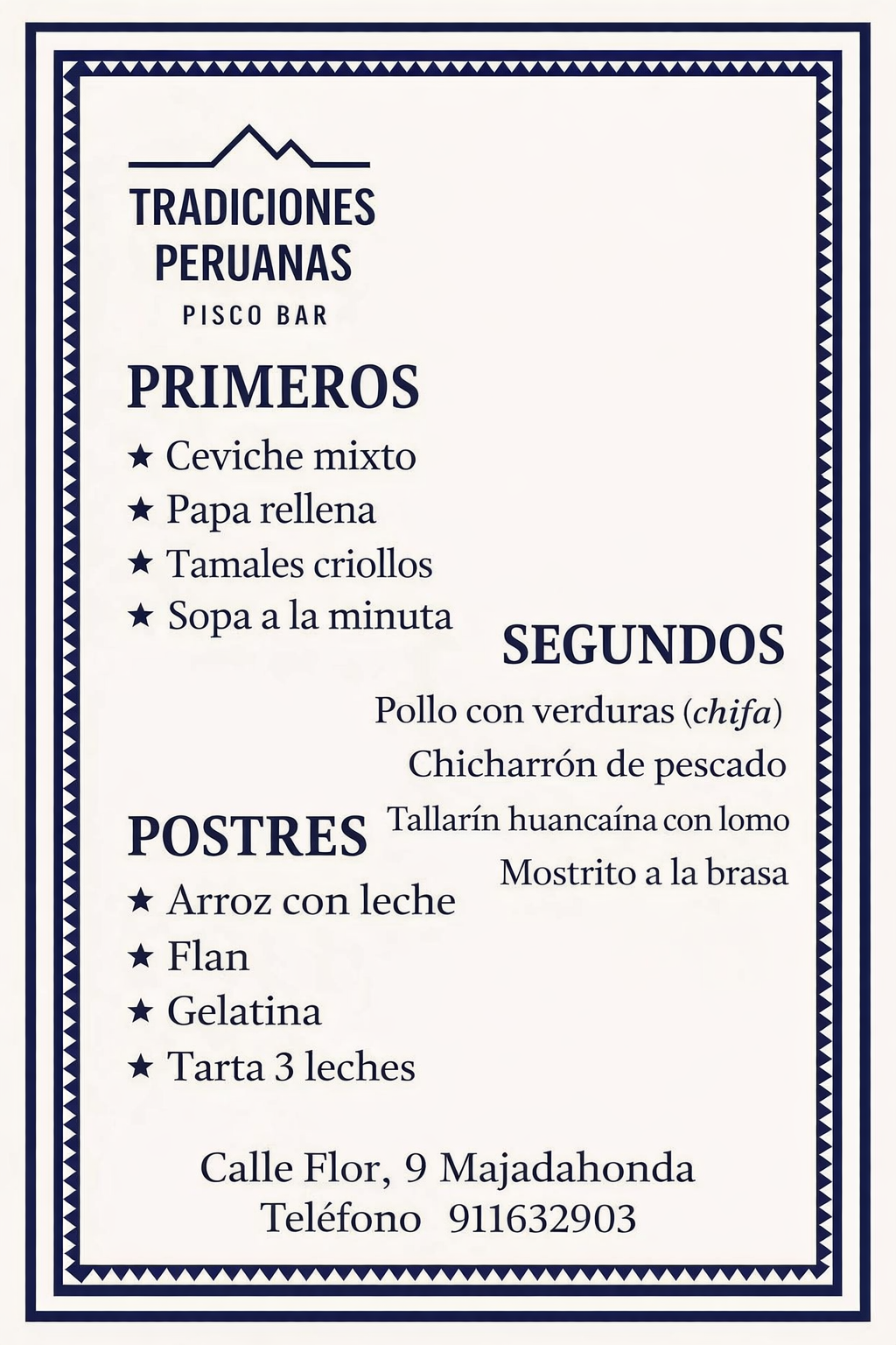 Menú del día