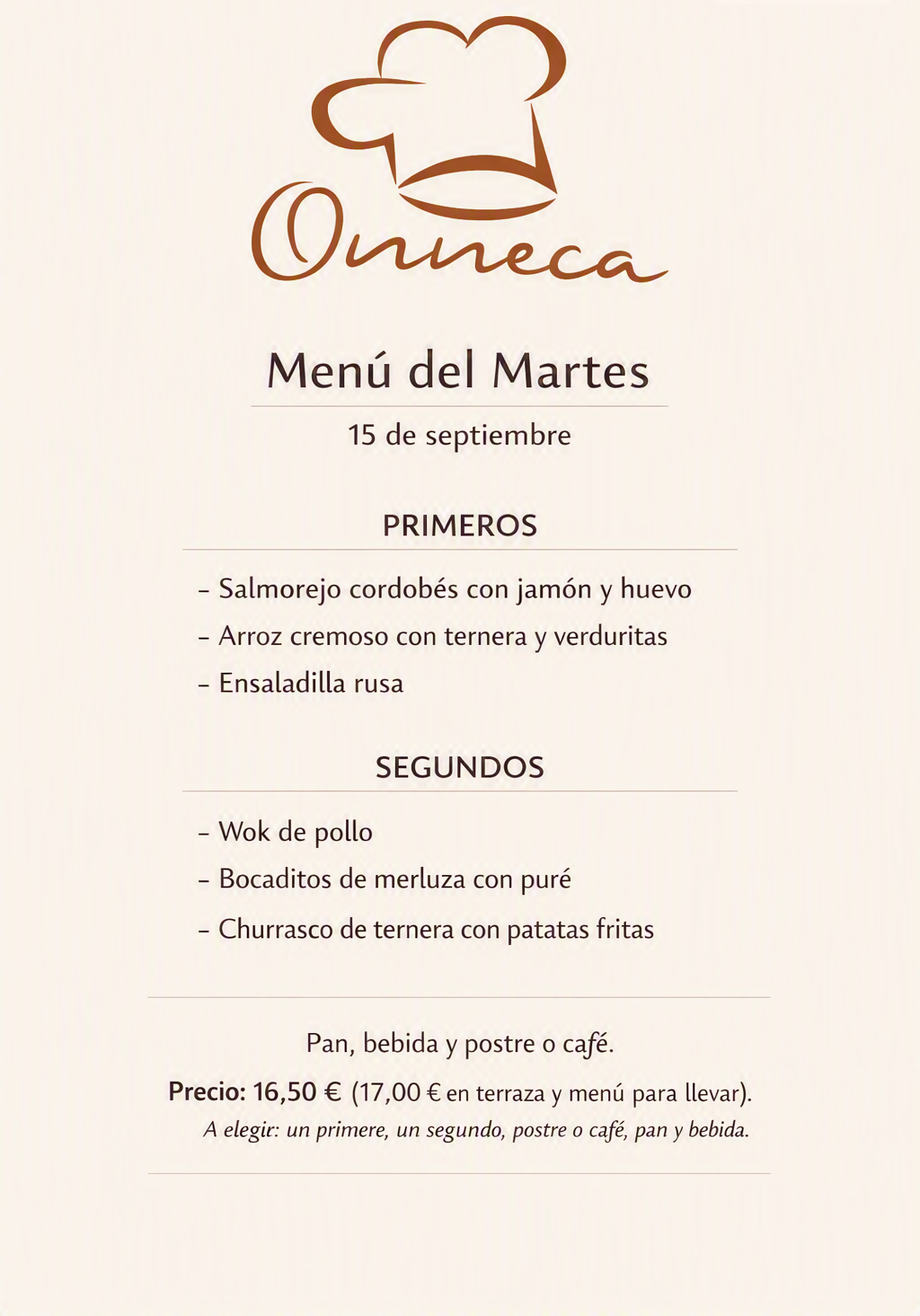 Menú del día