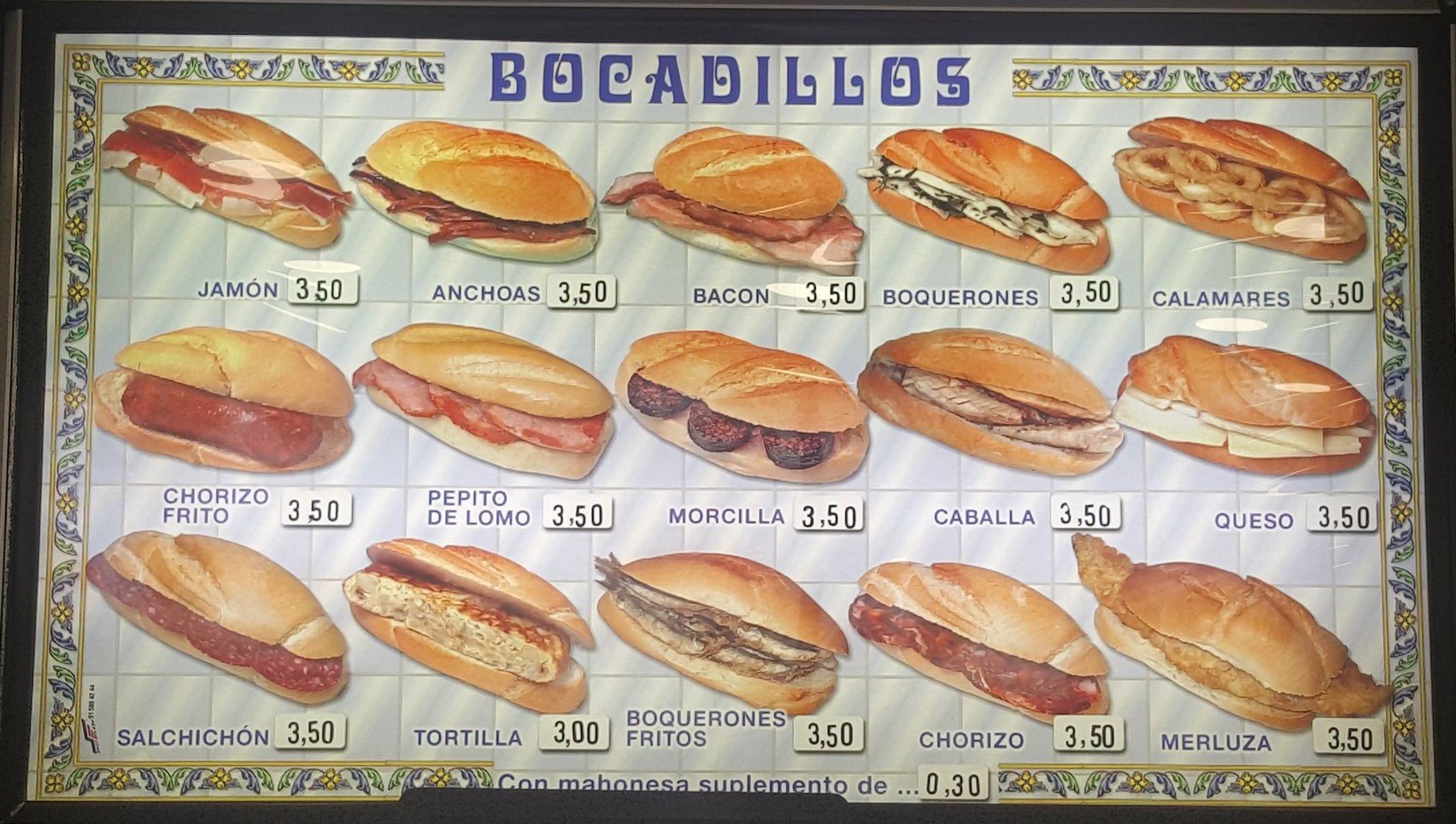 Menú del día