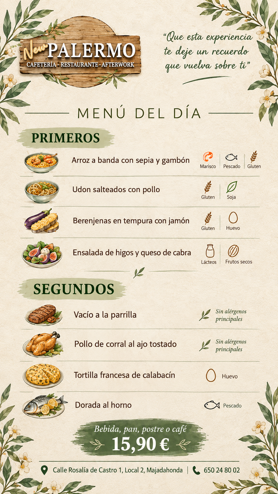 Menú del día