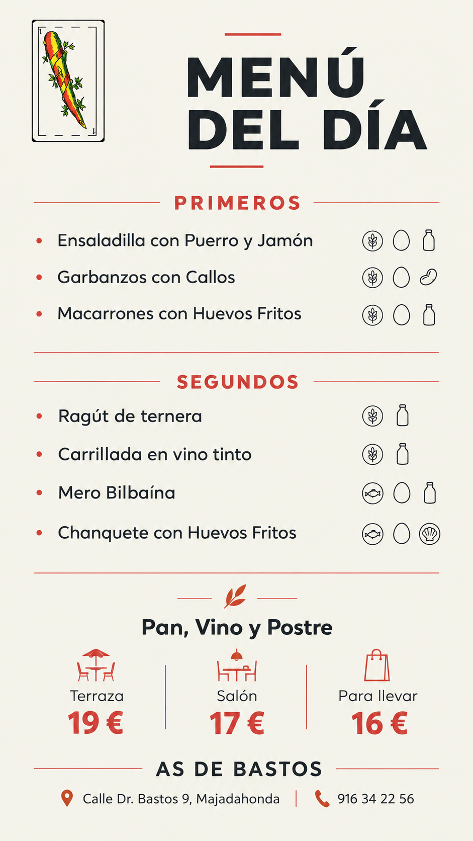 Menú del día